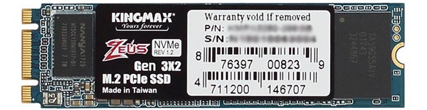 Ổ cứng SSD M2 PCIe Kingmax Zeus PX3280 512GB NVMe 3x2