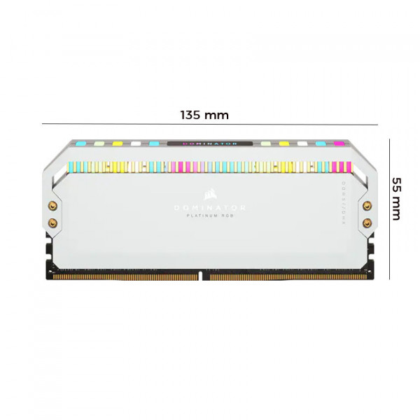 RAM DESKTOP CORSAIR DOMINATOR PLATINUM RGB WHITE HEATSPREADER (CMT32GX5M2B5600C36W) 32GB (2X16GB) DD