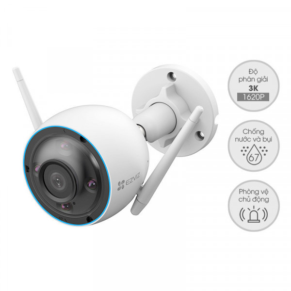Camera EZVIZ H3 3K (Thân Wifi 5MP, loa + mic, đêm có màu, báo động, AI)