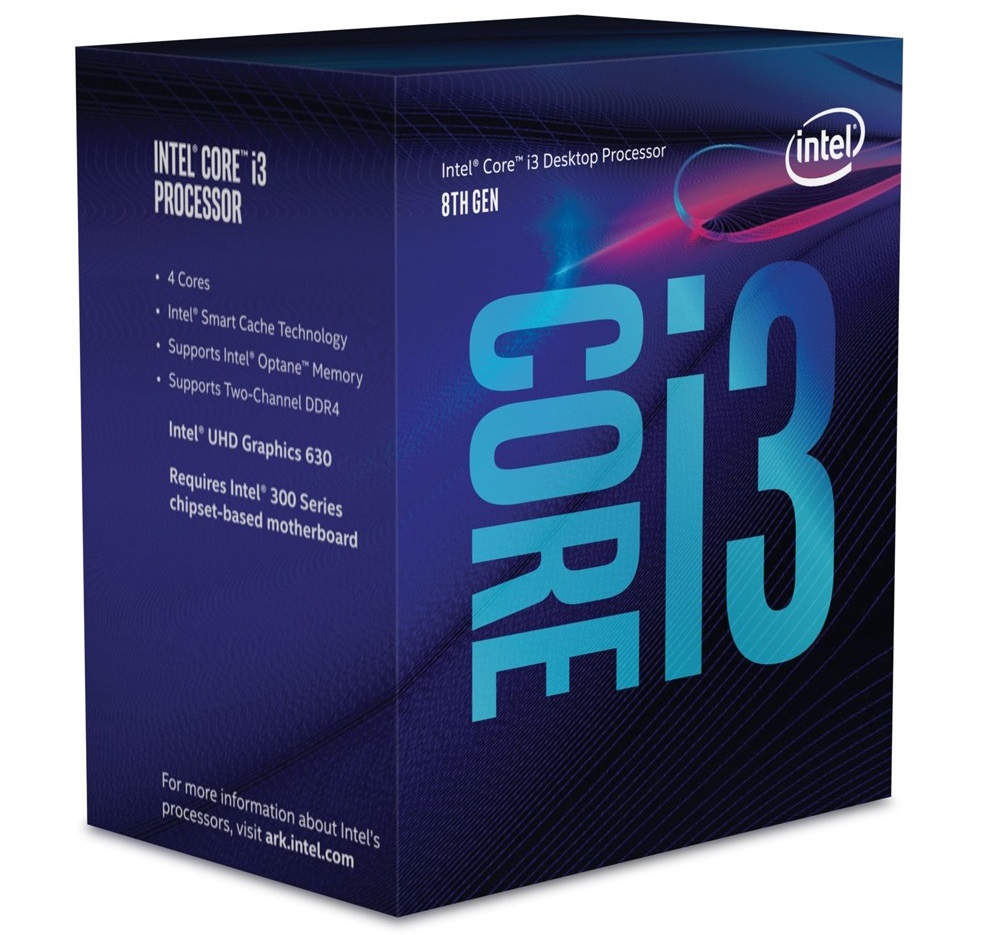 CPU  Intel Core i3 8100 3.6Ghz / 6MB / 4 Cores, 4 Threads (Coffee Lake )