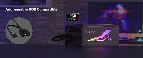 Nguồn máy tính AEROCOOL LUX RGB 550W 80 Plus Bronze giá tốt