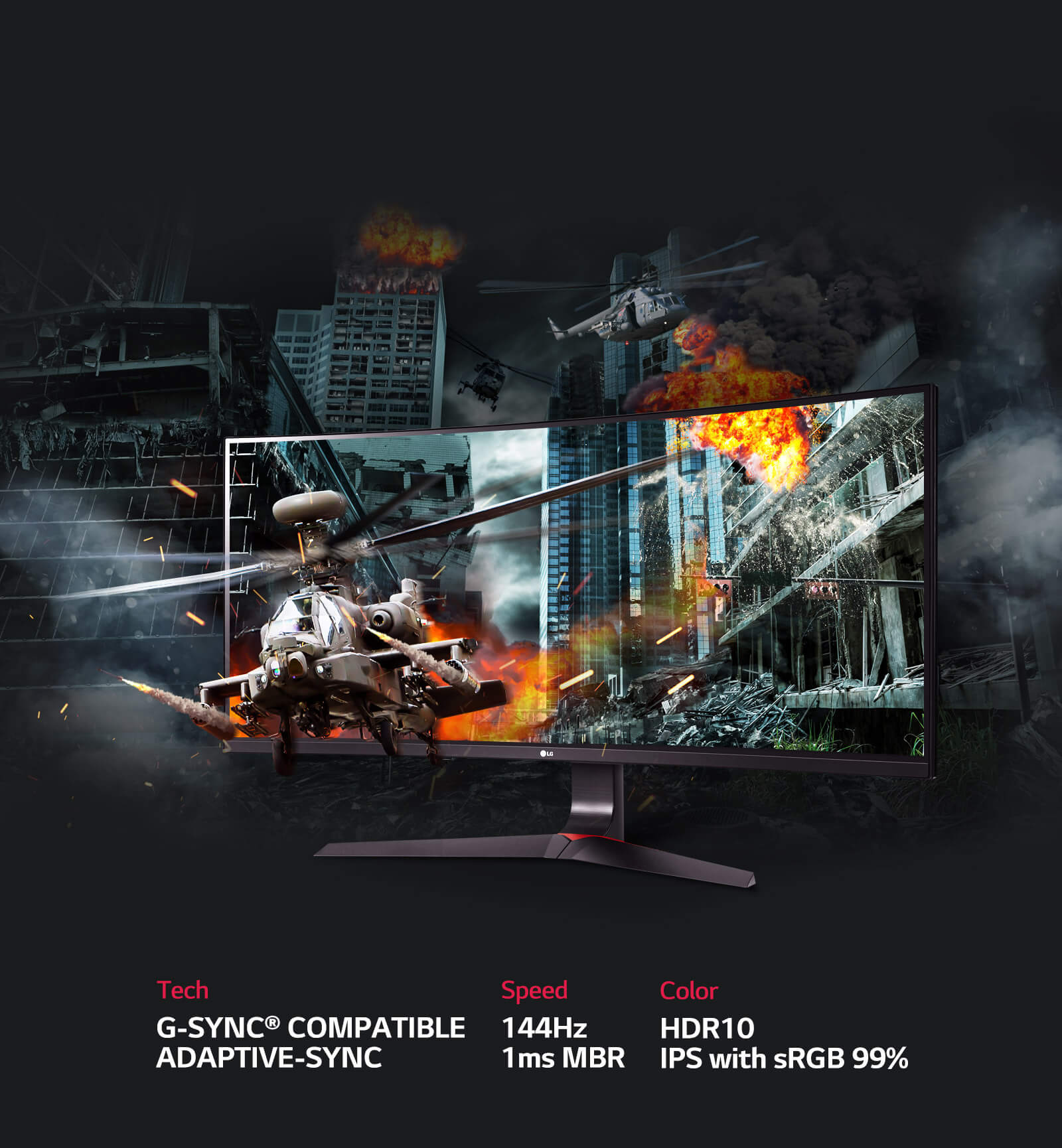 Màn hình LG 34 inch 21:9 UltraWide™ Gaming Monitor with G-Sync® chân thực