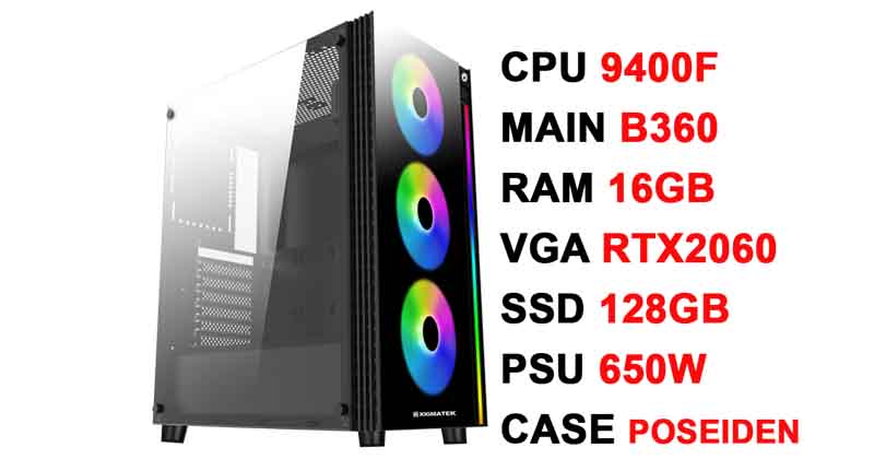 PC Gaming VPC Core i5 9400F/ 16GB/ RTX2060/ 650W