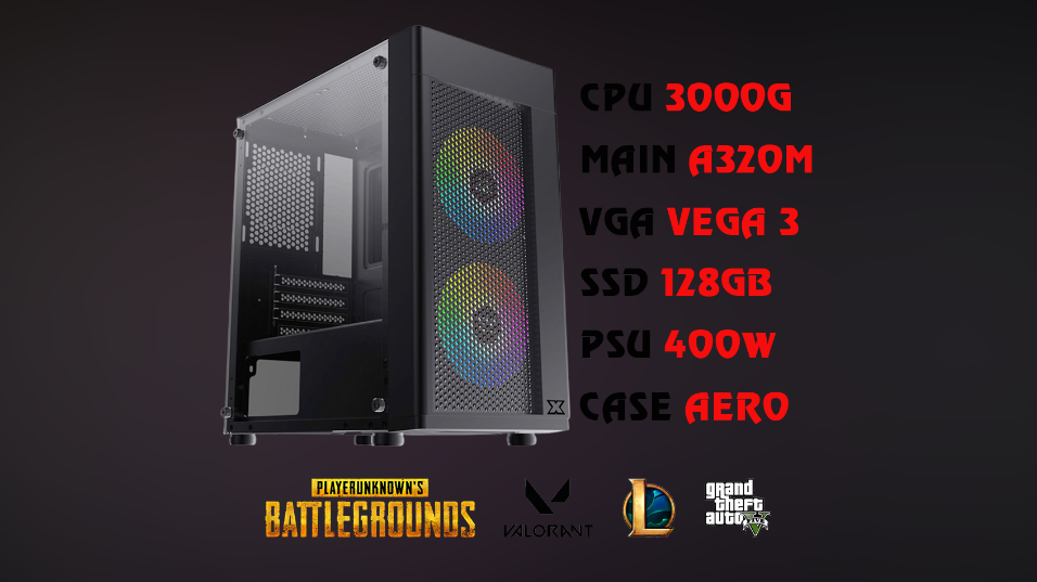 PC Gaming VPC CPU 3000G I RAM 8GB I SSD 128GB