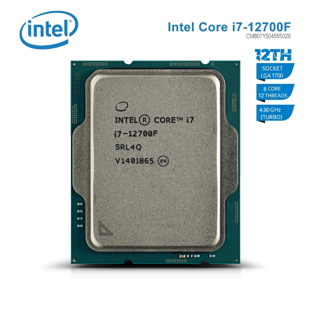 CPU Intel Core i7-12700F (Up to 4.8Ghz, 12 nhân 20 luồng, 25MB