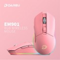 Chuột gaming không dây Dareu EM901 Wireless Hồng