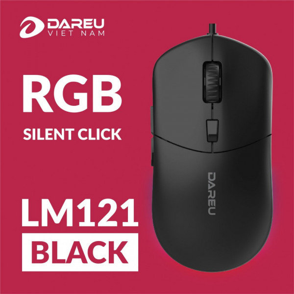 Chuột DAREU LM121 (RGB, SILENT CLICK)